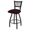 Holland Bar Stool Co 36" Swivel Bar Stool, Black Wrinkle, Canter Bordeaux Seat 81036BW005 - alternate 1